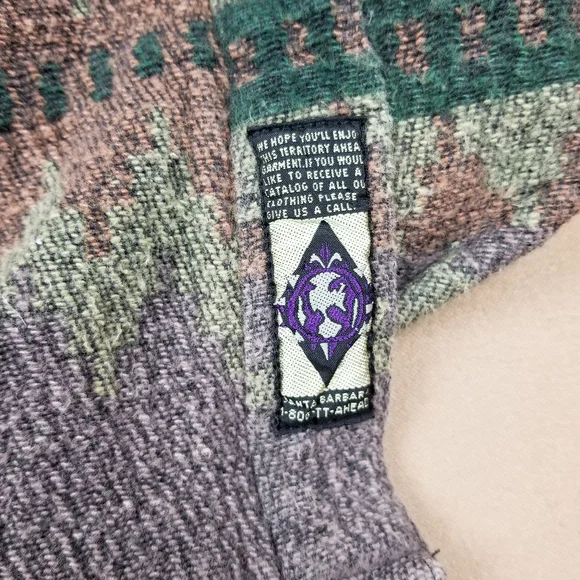 VTG 90's 00's Heavyweight Multicolored Stripes Ind - Picture 5 of 9